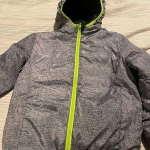 Eddie Bauer kids puffer reversible jacket (black one side and grey for another)